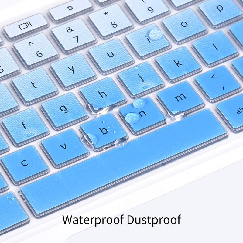 CaseBuy غطاء لوحة مفاتيح لجهاز Lenovo IdeaPad Slim 3 Chromebook 14" ، IdeaPad Flex 5i Chromebook Plus ، Chromebook Flex 3 11" / Chromebook 100e 300e 500e N20 N21 N22 N23 11.6" / Flex 11 Chromebook ، أومبر أزرق - Image 4